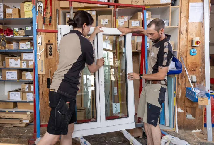 Endkontrolle, Verleimen und Montage